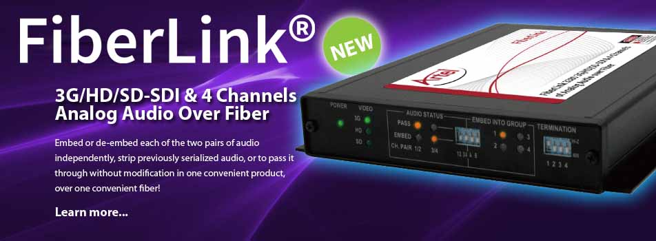 Fiberlink 3380 3G/HD/SD-SDI & Analog Audio Series